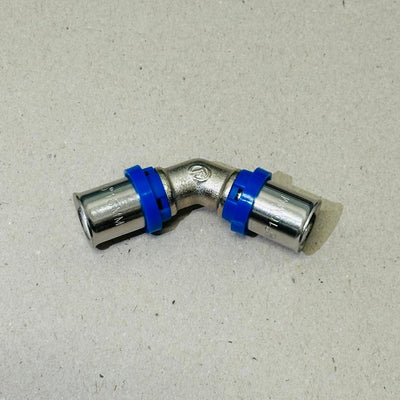 Erfu Raccord droit femelle à sertir multicouche 16 mm x  16 mm 45°  – certifié DVGW, multi-profils U/H/TH