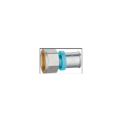 Erfu Raccord droit femelle à sertir multicouche 16 mm x 1/2F-V – certifié DVGW, multi-profils U/H/TH