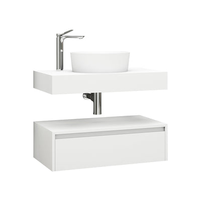 Lina Base Cabinet 80cm Matt White