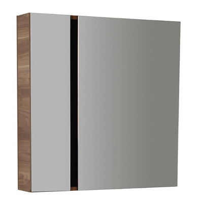 Verti 80 Spiegelkast Okkernoot-Zwart 78x80x17cm