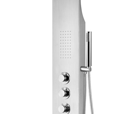 Aloni Thermostatic Shower Panel Mat Chrome