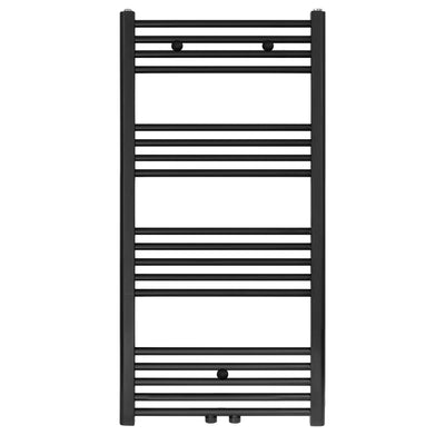 Sèche-Serviettes Raccordement Central Noir Mat Brossé 1800x600-944 Watt