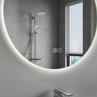 ERFU Ronde Spiegel φ120 cm – Dimbaar, Condensvrij en Met Sfeervolle Backlight