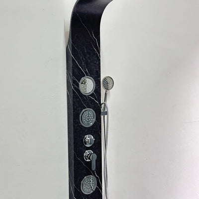 Douche Panel Marble Matt Black