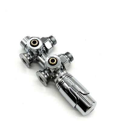 ERFU RADIATORKRAAN - DESIGN - THERMOSTATISCH - MUUR-EN VLOERAANSLUITING - 1/2MX16/2 M30 - RVS GEBORSTELD CHROOM