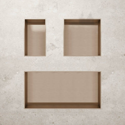 300 x 600 x 100 mm Niche geborsteld koper