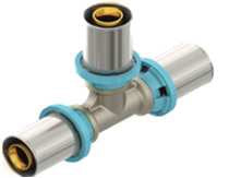 Erfu Té réduit à sertir multicouche 16 mm x 20 mm x 16 mm – certifié DVGW, multi-profils U/H/TH