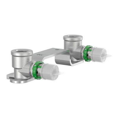 Press Wall Plate Double 16x1/2vx16