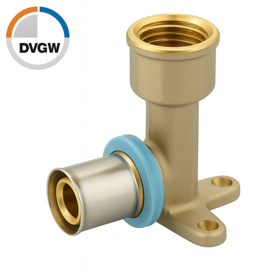 Erfu Raccord Multicouche à Sertir – Culasse Simple Femelle 16 mm x 1/2" – Press Fitting Certifié DVGW, Multi-Profils U/H/TH