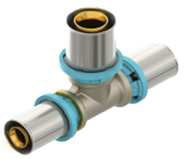 Erfu Té à sertir multicouche 20 mm x 20 mm x 20 mm – press fitting certifié DVGW, multi-profils U/H/TH