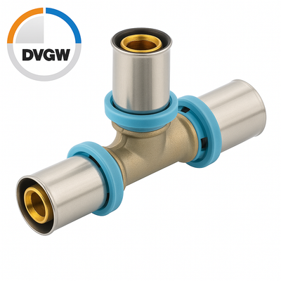 Erfu Té Réduit à Sertir Multicouche – 26 mm x 16 mm x 26 mm – Press Fitting Certifié DVGW, Multi-Profils U/H/TH