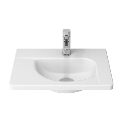 Bocchi Taormina Design Washbasin With Tap Hole 445x310 Matt White
