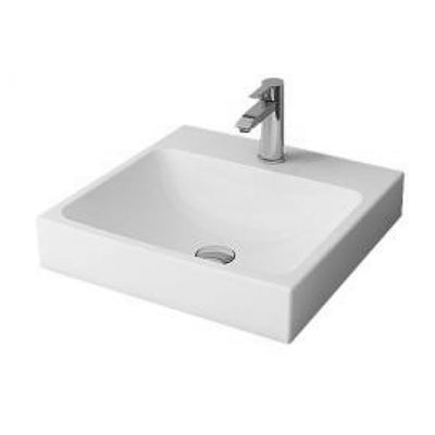 Bocchi Scalae Design Washbasin With Tap Hole 485x480 Matt White