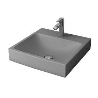 Bocchi Scalae Design Washbasin With Tap Hole 485x480 Matt Gray