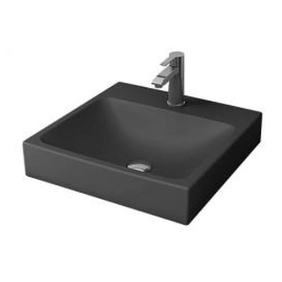 Bocchi Scalae Design Washbasin With Tap Hole 485x480 Matt Anthracite