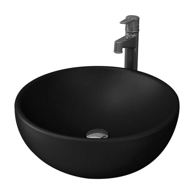 Bocchi Venezia Design Washbasin Without Tap Hole Ø 45 Matt Black