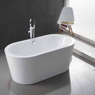 Acrylic Freestanding Bath Rondo White In Acrylic 170x80x60cm