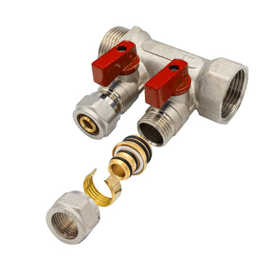 Distributor With Globe Tap Red Mv-1''  3x16