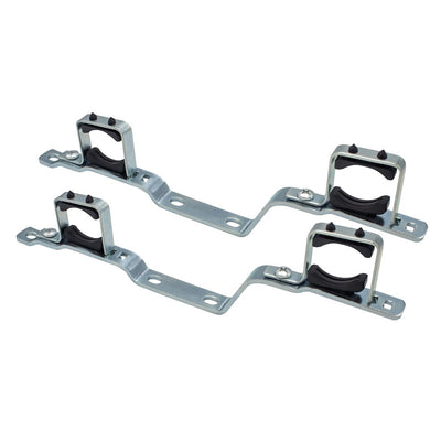 Double Hanging Brackets For Distributor Brass Nickel Plated 1''  2pcs/Set