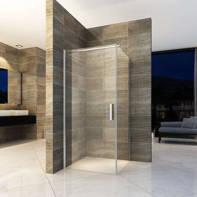 Aloni Hinged Door + Sidewall 6mm 80x80x190cm