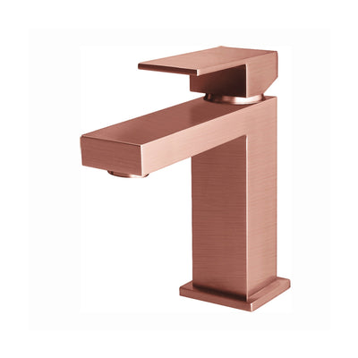 Aloni Chan Mitigeur De Lavabo Carre Cuivre Brossé