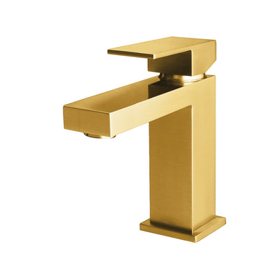 Aloni Chan Mitigeur De Lavabo Carre Or Brossé