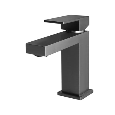 Aloni Chan Mitigeur De Lavabo Carre Gris Bronze