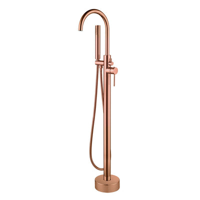 Aloni Free Standing Bath Mixer Single Lever Brushed Copper