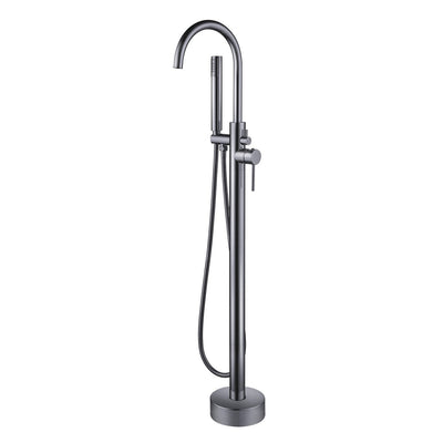 Aloni Freestanding Bath Mixer Single Lever Gunmetal Gray