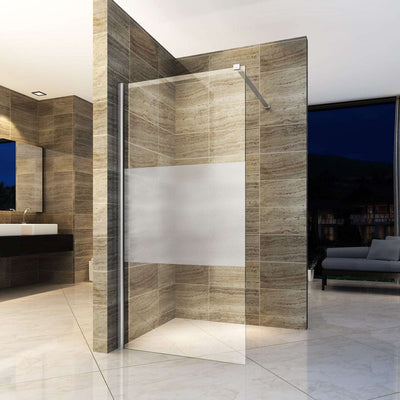 Aloni Walk-In Shower Wall Half Matt 8mm 140x200cm