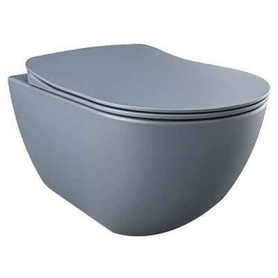 Rimoff Hanging Wc With Stainless Steel Spray (Bidet), Mat Basalt