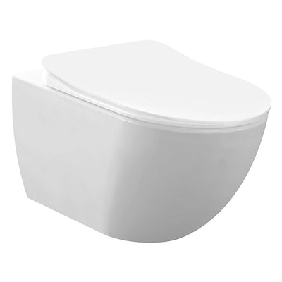 Design Ophang Wc Wit Met Rvs Sproeier (Bidet), Rimoff, Verborgen Bevestiging