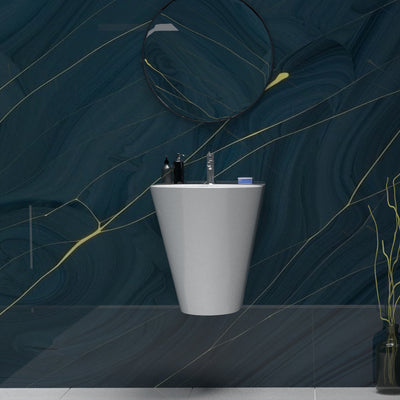 Vasque Ceramique À Poser , Avec Trou De Robinetterie Mat Blanc