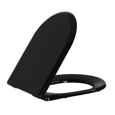 Wc-Zitting Duroplast, Inox Scharnieren, Softclose Mat Zwart