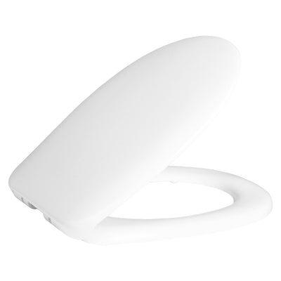 Wc-Zitting Duroplast Wit Inox Scharnieren, Softclose