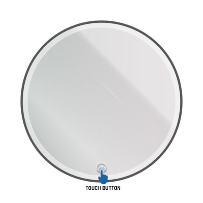 Aloni Led Mirror Round Omega Ø 80cm Black