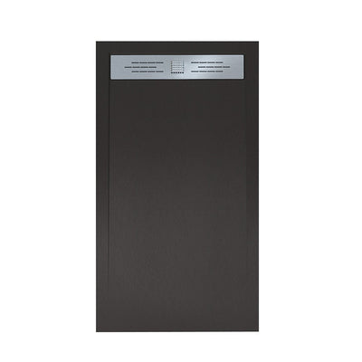 Veroni Elite Flat Composite Stone Shower Tray Black 120x80x3cm