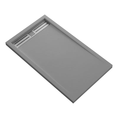 Veroni Elite Flat Composite Stone Shower Tray Gray 120x90x3cm