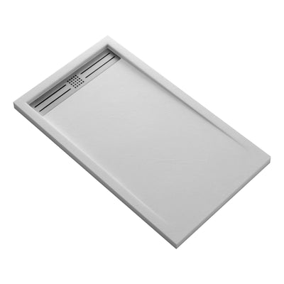 Veroni Elite Flat Composite Stone Shower Tray White 180x90x3cm