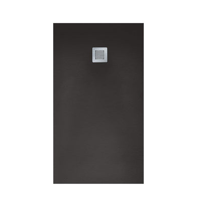 Veroni Madison Flat Composite Stone Duschwanne Schwarz 120x80x3cm