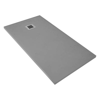 Veroni Madison Flat Composite Stone Shower Tray Gray 90x90x3cm