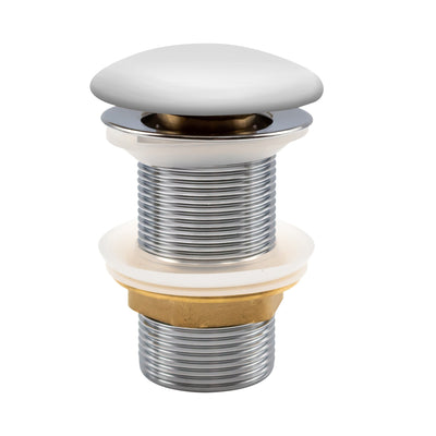 Aloni White Ceramic Push-Up Drain Plug 5/4 Without Overflow