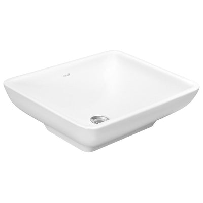 Vasque Ceramique À Poser Rectangle, Sans Plage De Robinetterie 50x40cm