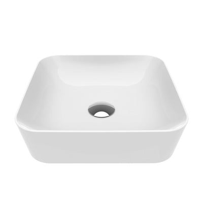 Ceramic Washbasin Rectangle Without Tap Hole White 40 Cm