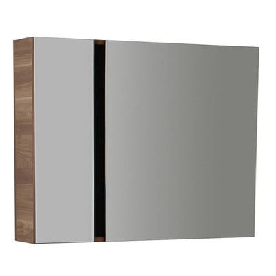 Verti 100 Spiegelkast Okkernoot-Zwart 98x80x17cm