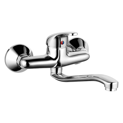 Aloni Verhoogde Uitgietbakmengkraan Chroom