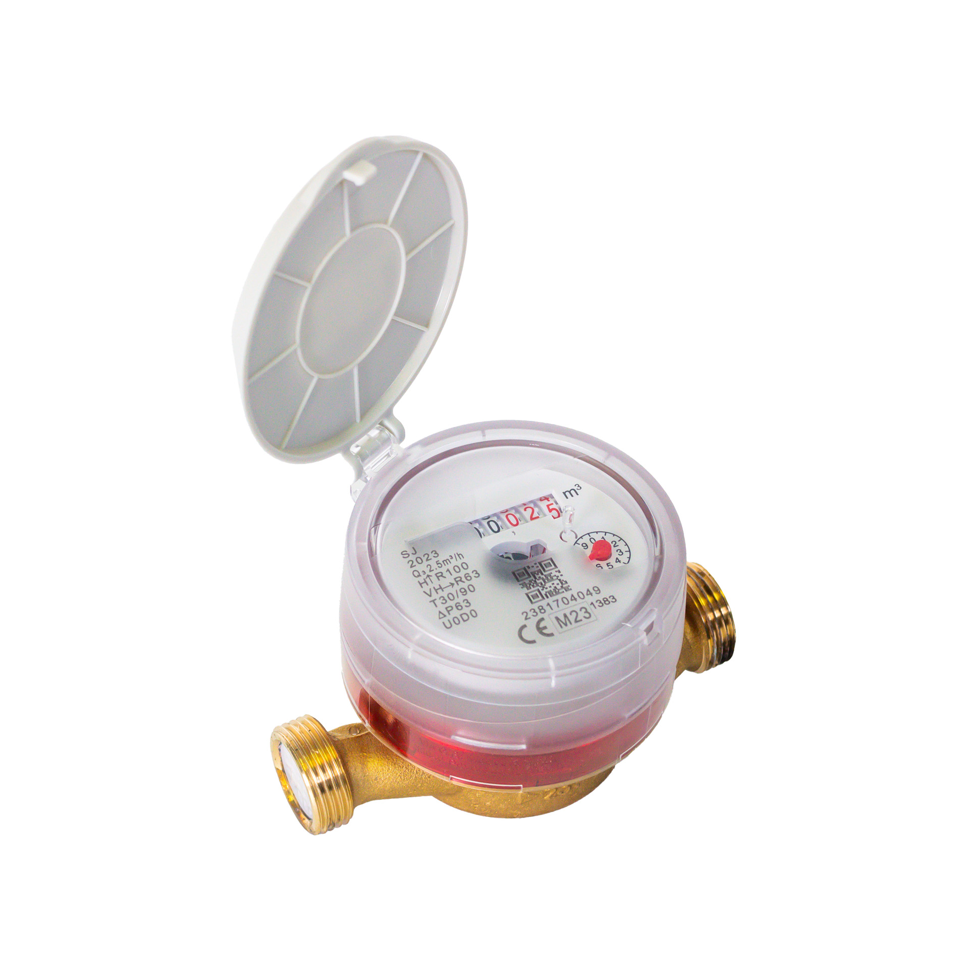 0190351040.jpg WARMWATER METER 743 1/2 90° + DICHTIGEN + KOPPELIGEN - Image 1