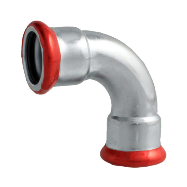 PRESS STAALVERZINKT 'M' BOCHT 90° 22 X 22 MM. VR. VR. C20ZELBP