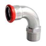 PRESS STAALVERZINKT 'M' BOCHT 90° 1/2 BINNENDRAAD X 28 MM C82PFLBP