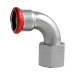 PRESS STAALVERZINKT 'M' BOCHT 90° 3/4 BINNENDRAAD X 22 MM C82QELBP